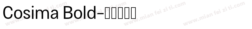 Cosima Bold字体转换